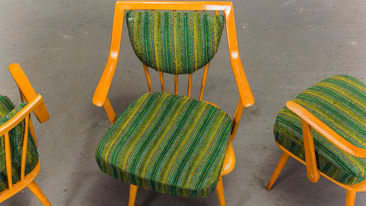 German Beech Armchairs from Casala, 1950s, set of 6