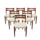 Set of six teak chairs, Danish design, 1960s, made in Denmark