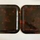 Pair of tortoiseshell lucite trays 1970