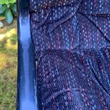 Set of four black highback dining chairs,  1970s