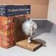 Pair of 20th Century Atlas Globe Bookends Metal & Wood Decorative Book Holders