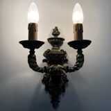 Pair of Satyr wall lights in bronze Napoleon III 19th century