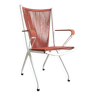 Red scoubidou folding armchair 1950