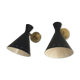 Paire appliques cocotte noir