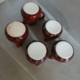 5 small milk pots/bistro cream