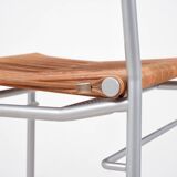 „Miss B“ steel lacquered aluminium bar stool by Tito Agnoli