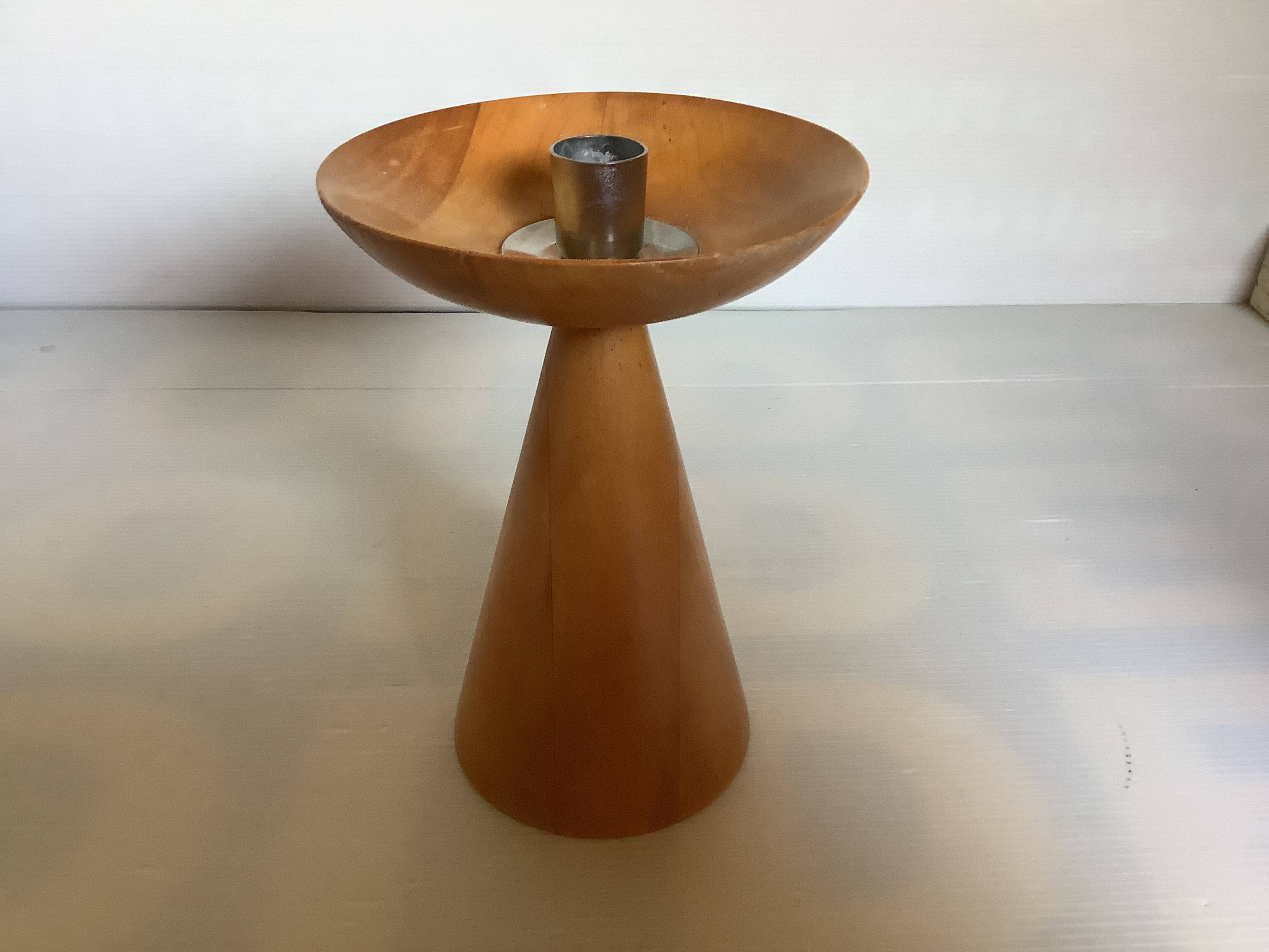 Scandinavian style wooden candle holder