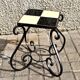 Coffee table Plant holder in wrought iron and ceramic tiles 1960-1970