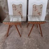 Ottoman duo Georges Tigien teak