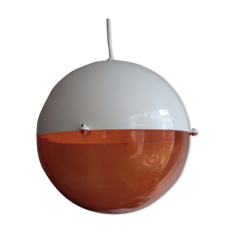Plexiglas suspension white and orange 70s
