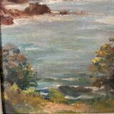 Old seaside painting