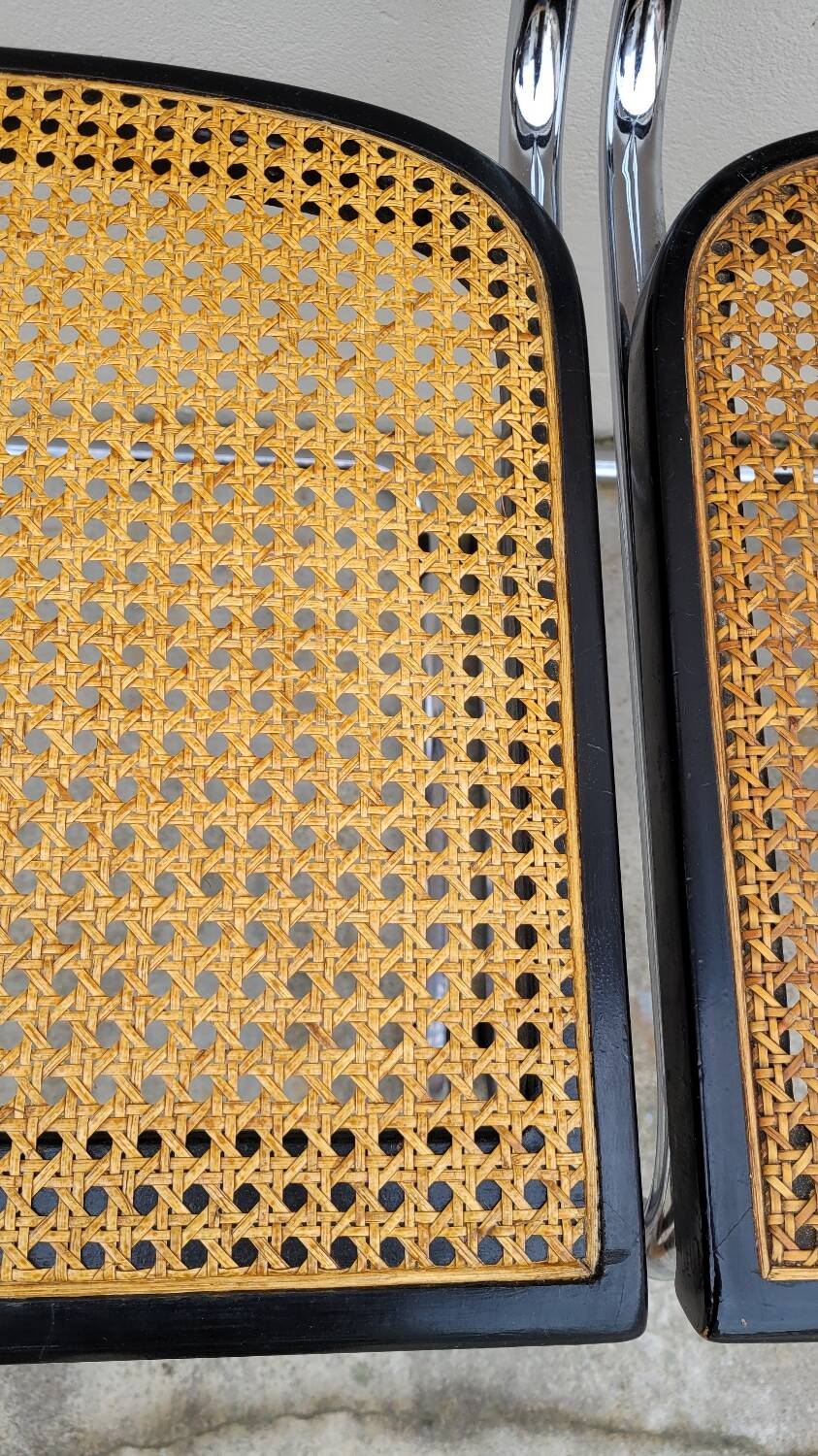 Set of 4 Marcel Breuer cesca black b32 chairs