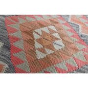 Orange Pink Turkish Oushak Vintage Handmade Wool Runner Rug  100x290