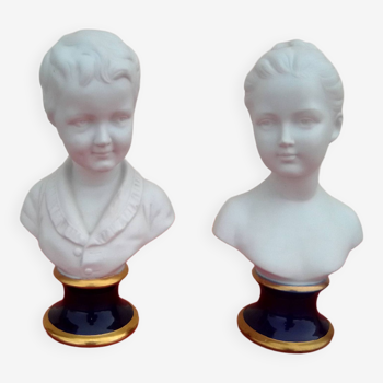 Pair of porcelain busts