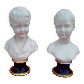 Pair of porcelain busts