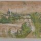 Paul Collomb : Pont de Paris, lithographie originale signée