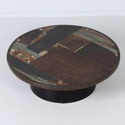 Coffee table by Paul Kingma, 1979 – Mosaic in earth tones, Ø100 cm