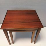 Set of two mid-century side tables in rosewood designed by bent silberg for furniture of denmark.
