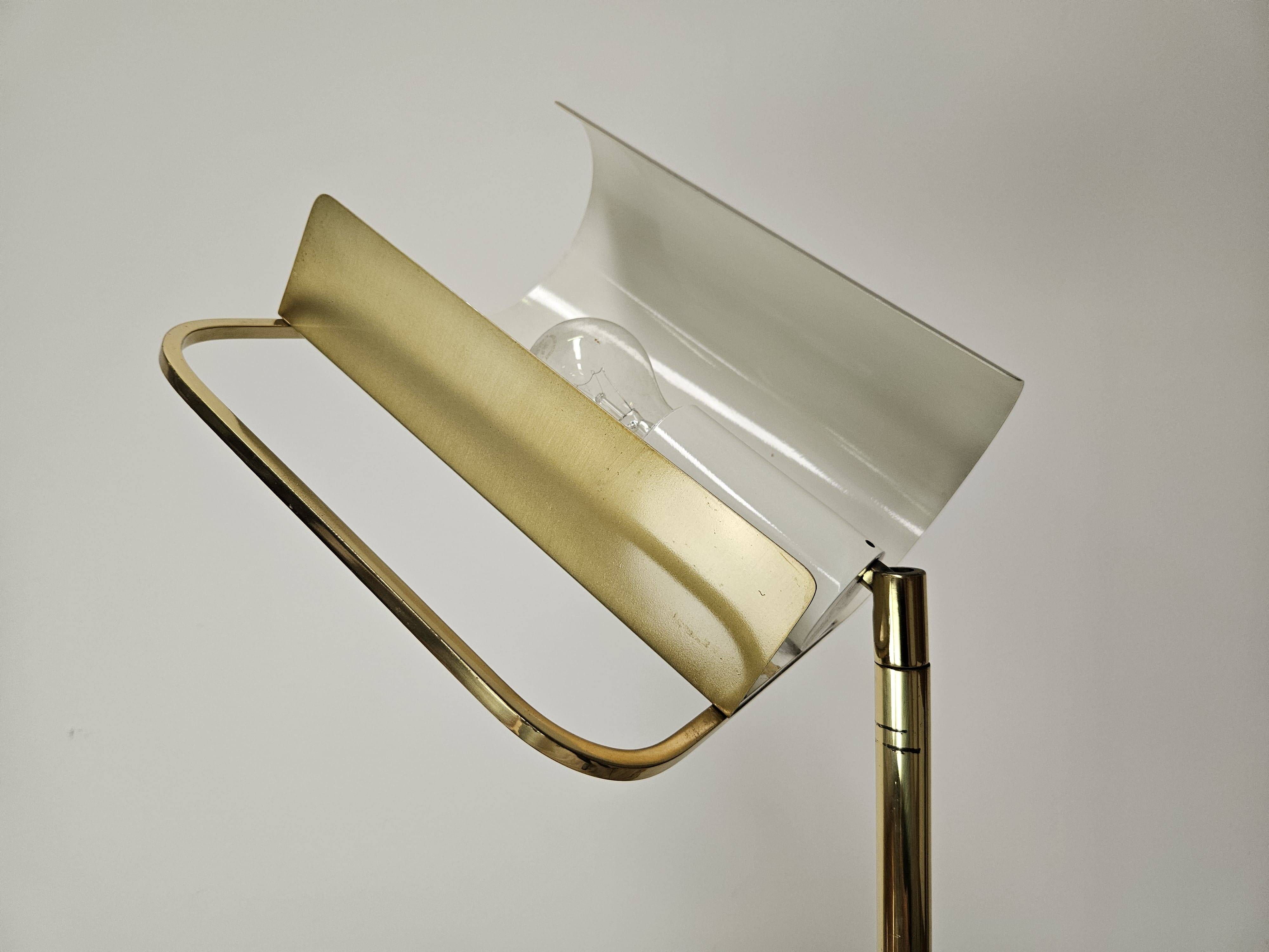 Lampadaire en laiton de Pia Guidetti Crippa pour Lumi, 1970