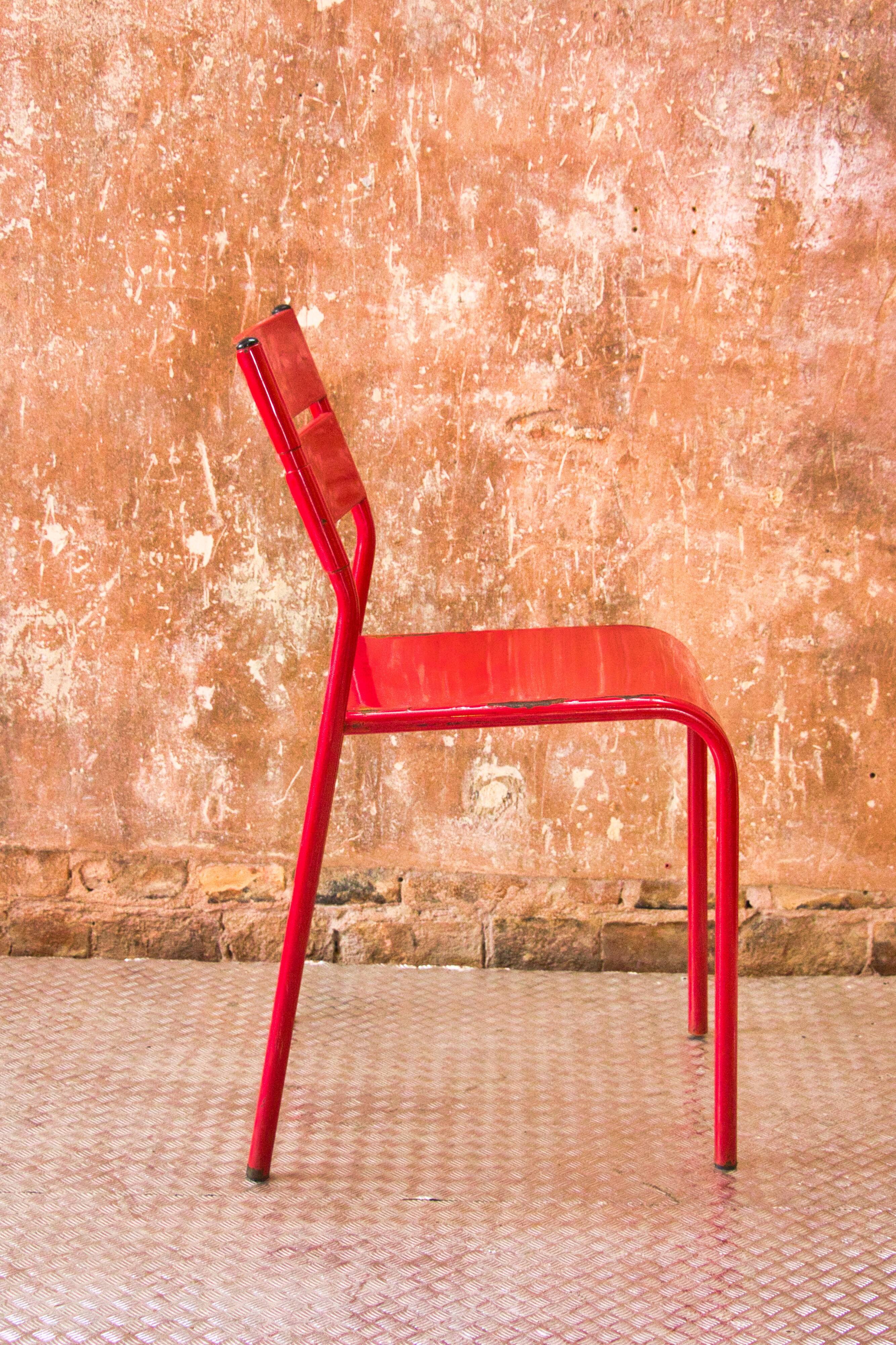 Set of 6 vintage metal chairs