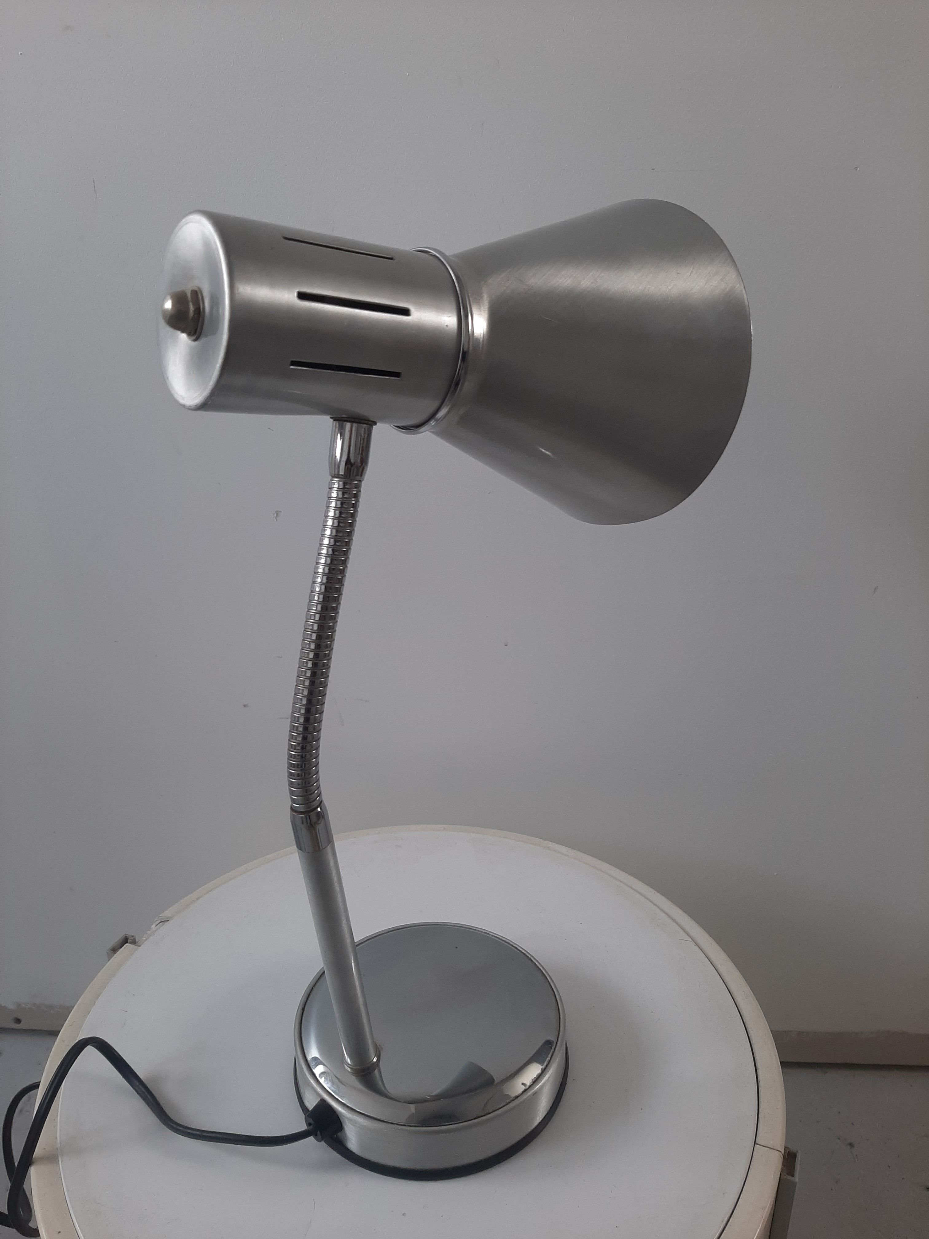 Vintage lamp 70s chrome and aluminum Veneta lumi