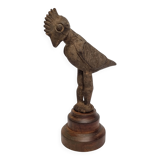 Lobi fetish bird in old wood Tribal sculpture from Burkina Faso 22 cm