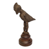 Lobi fetish bird in old wood Tribal sculpture from Burkina Faso 22 cm