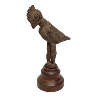 Lobi fetish bird in old wood Tribal sculpture from Burkina Faso 22 cm