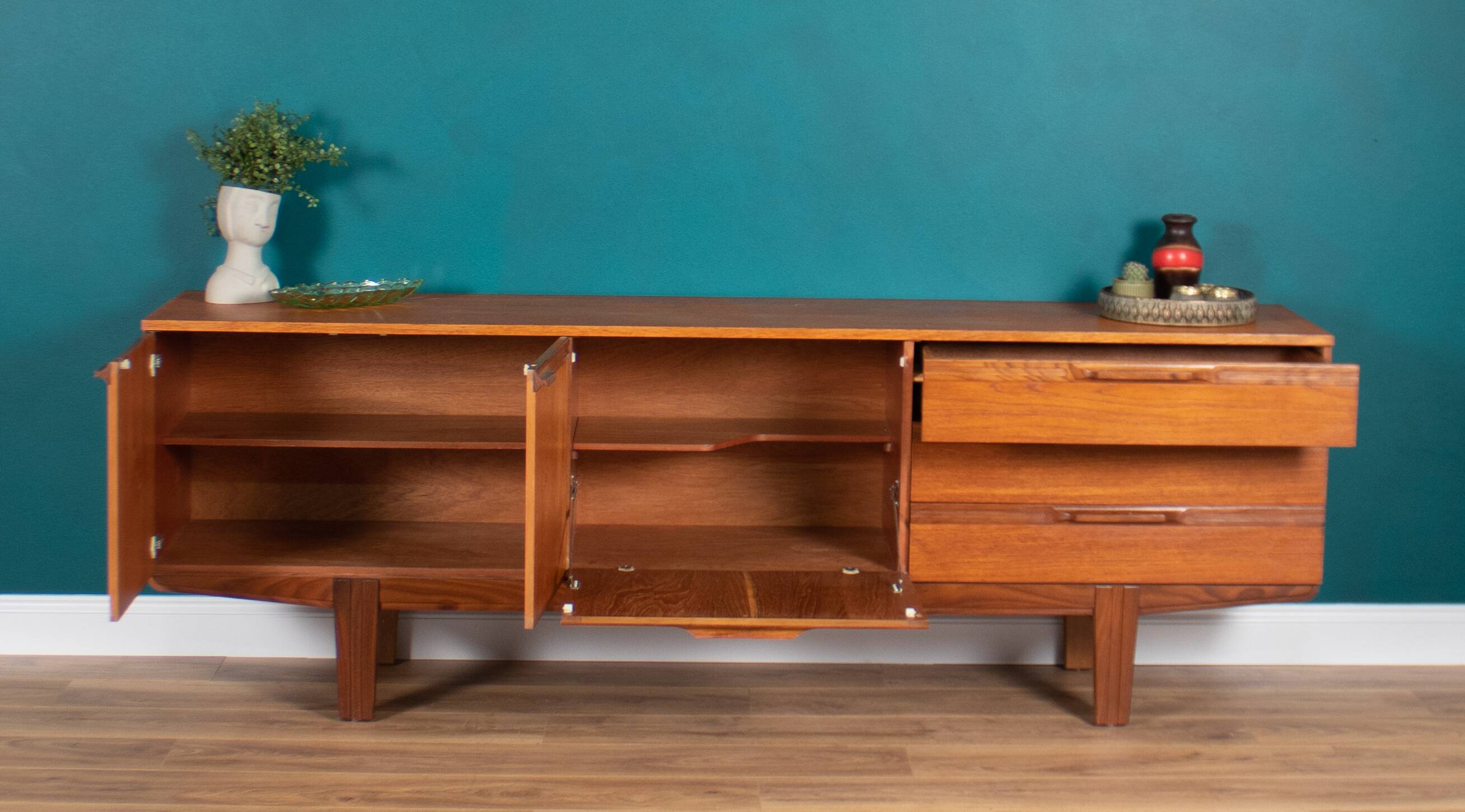 Retro Teak 1960s Beutility Midcentury Sideboard