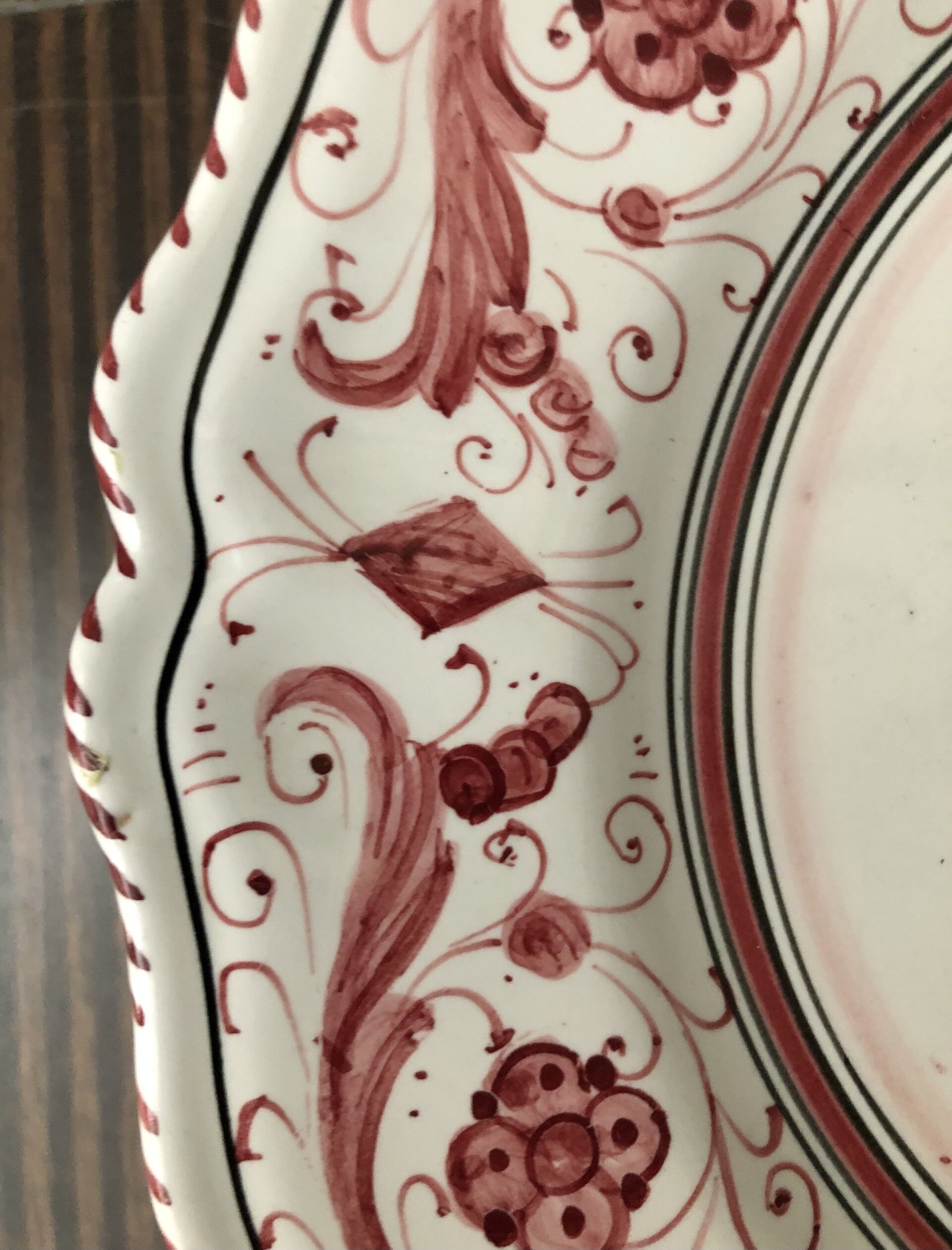 Lot de 8 assiettes "Deruta"
