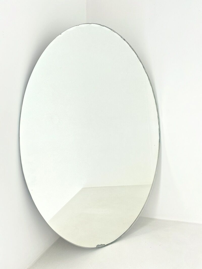 Oval beveled mirror 44x60cm