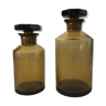 2 bottles in smoked glass years 1960-1970