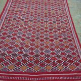 Tapis berbère rouge fait à la main en pure laine 105x205cm