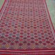 Red Berber carpet Handmade wool 105x205cm