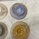 6 vintage cups in iridescent glass