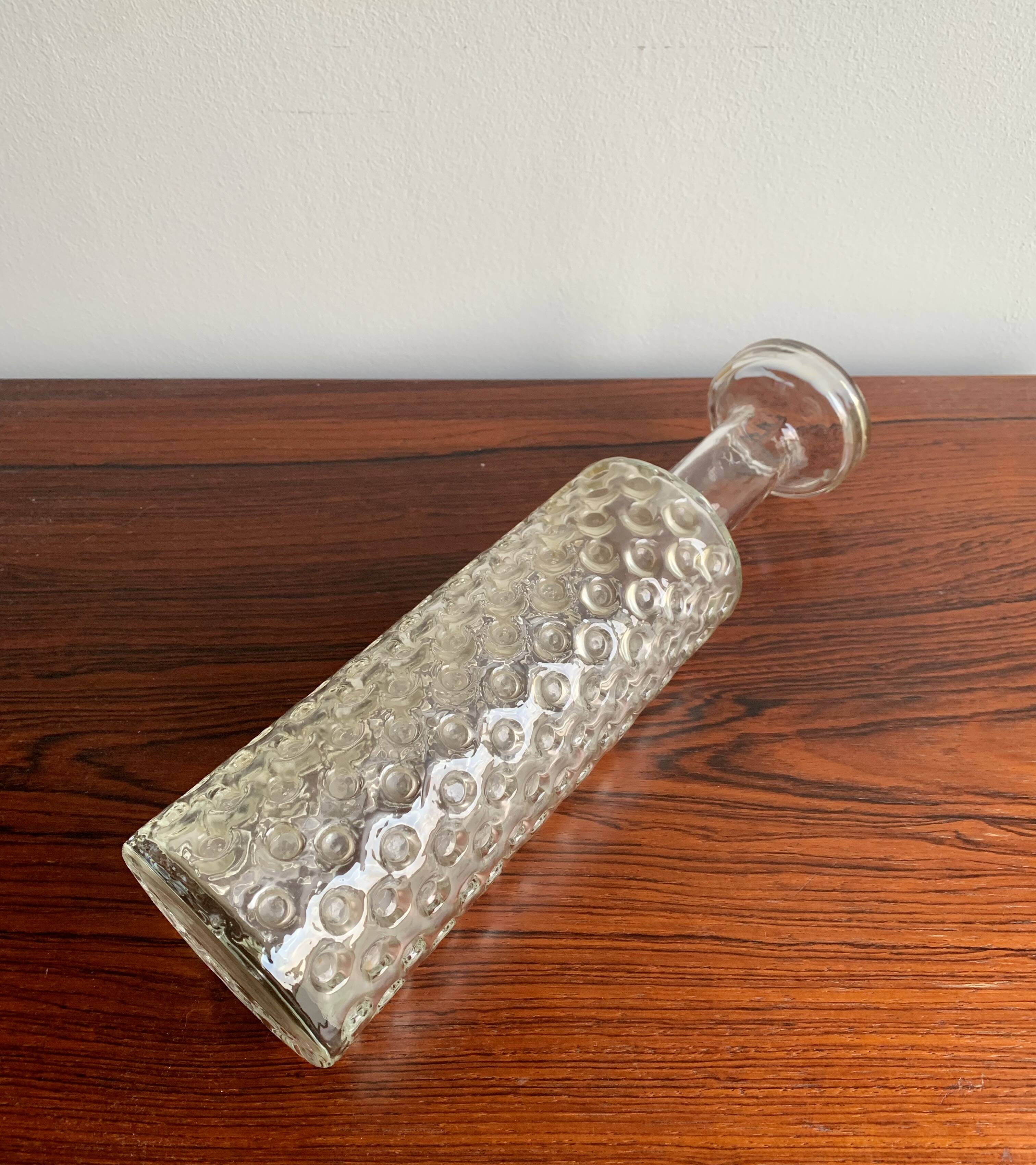 Vintage Textured Glass Vase, 1960s–1970s