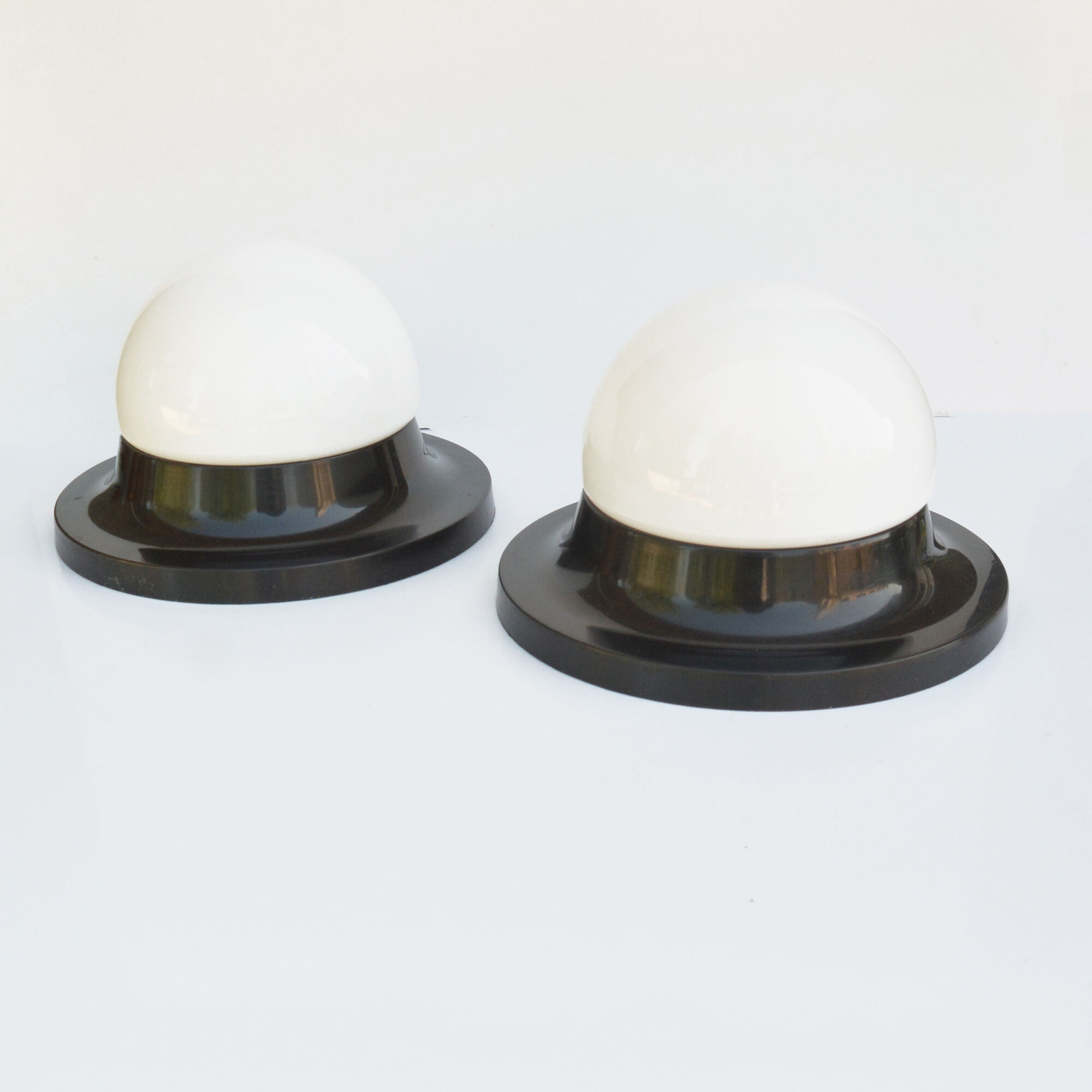 1970s a minimalist pair of plafonds, Polam Radom, Poland