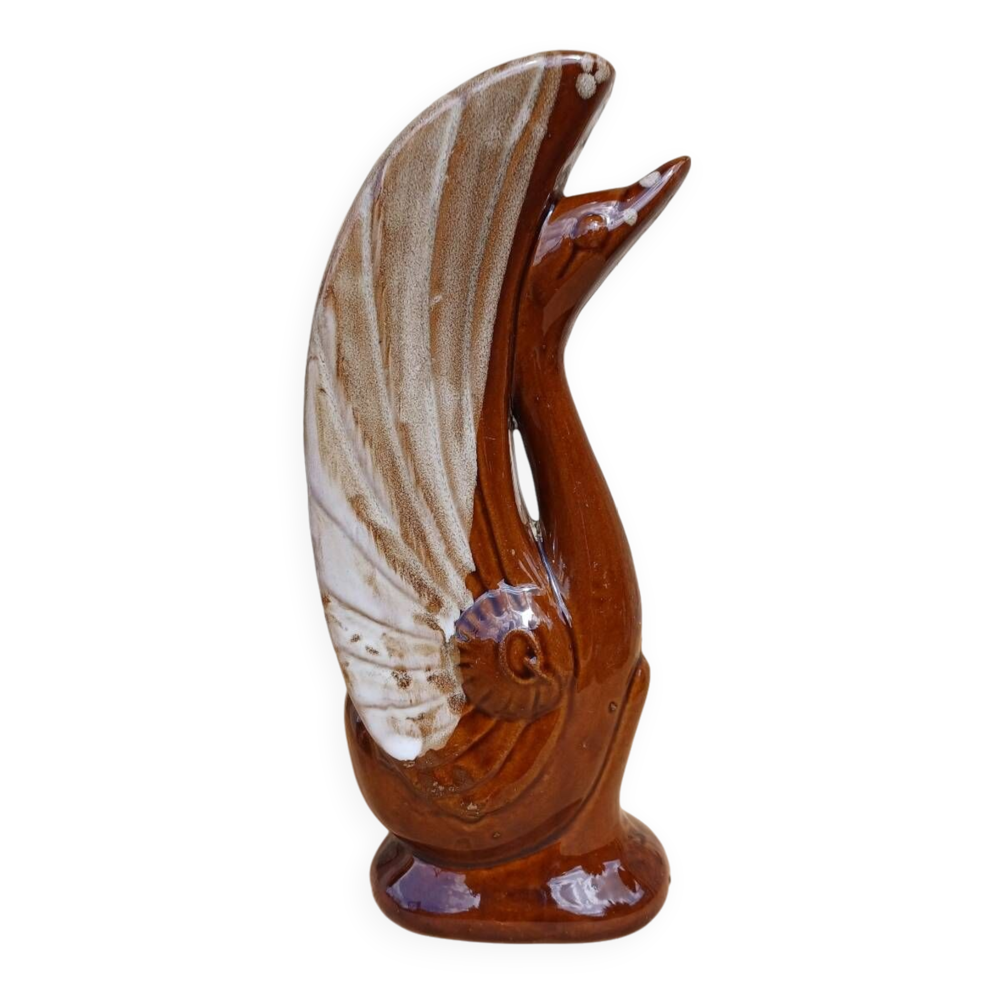 Swan art deco vase France