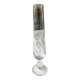 Crystal soliflore vase. Crisscross/leafy patterns. High 24 cm