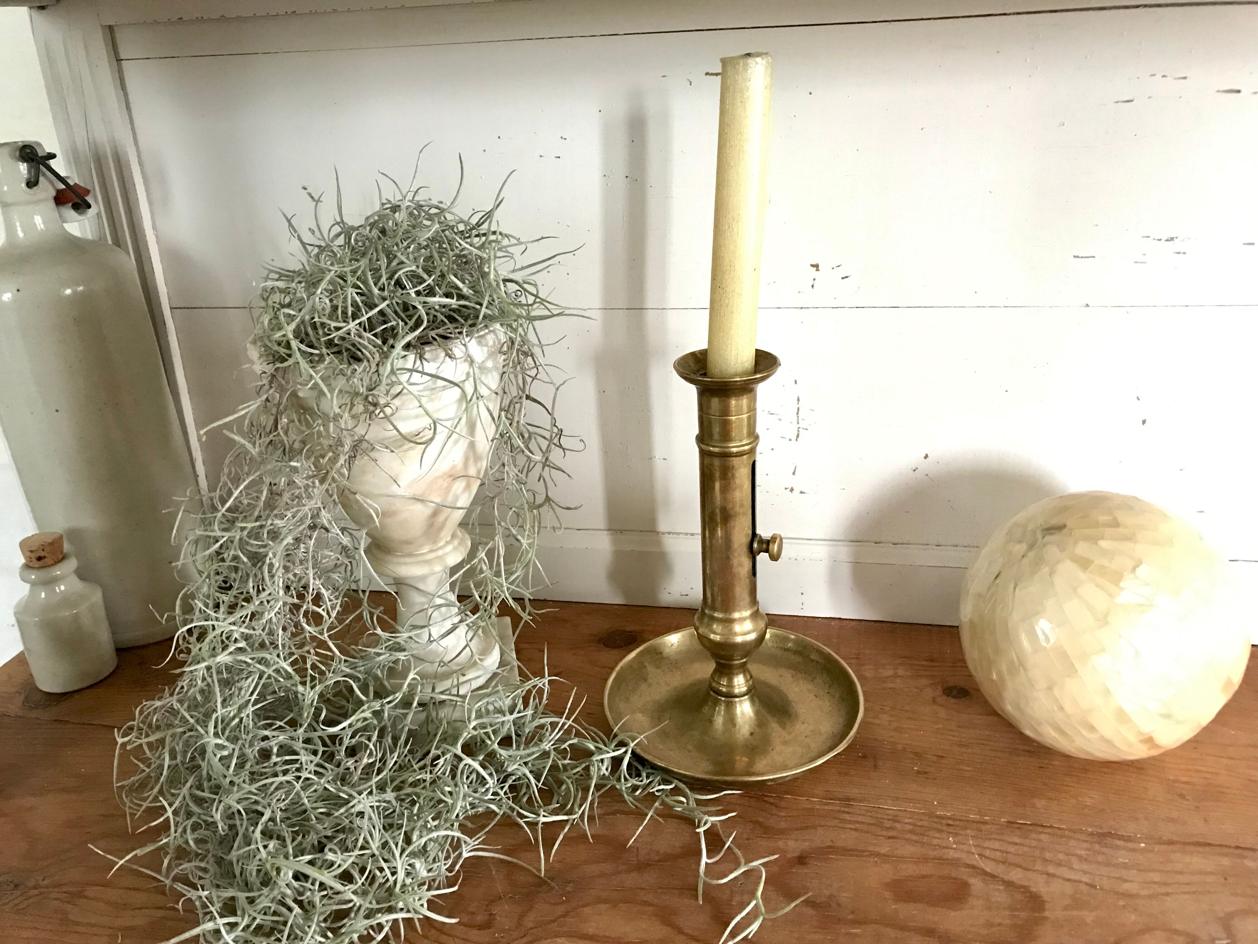 Old brass candlestick