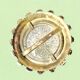 Vintage ceiling light in molded glass and golden brass