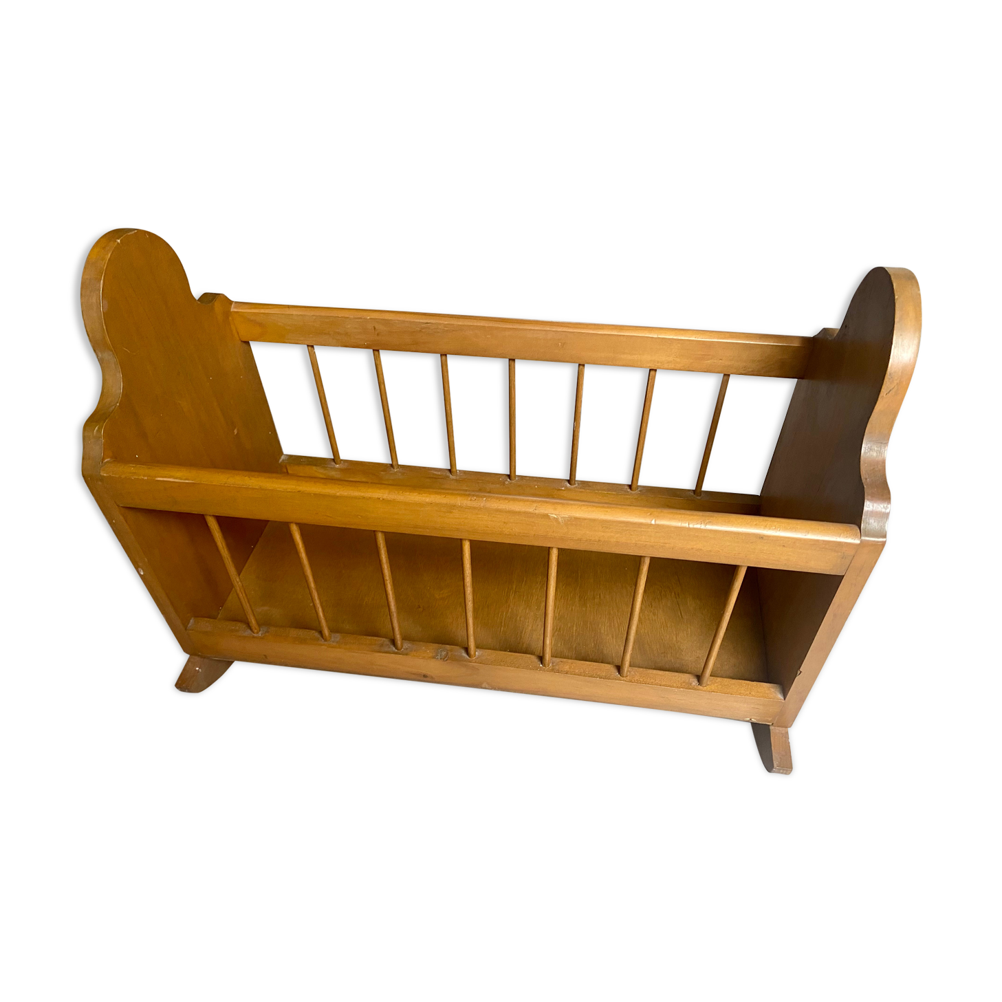 Vintage wooden rocking bed