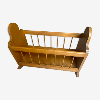 Vintage wooden rocking bed