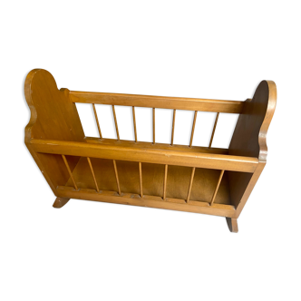 Vintage wooden rocking bed