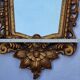 Antique wall mirror in carved gilded wood, Louis XV style, 19th century, 98 x 57 cm.