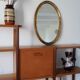 Miroir ovale doré vintage
