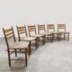 Chaises de salle à manger modernes en raphia du milieu du siècle, vintage 1960