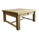 Large antique coffee table in sandblasted solid oak - Rustic chic style