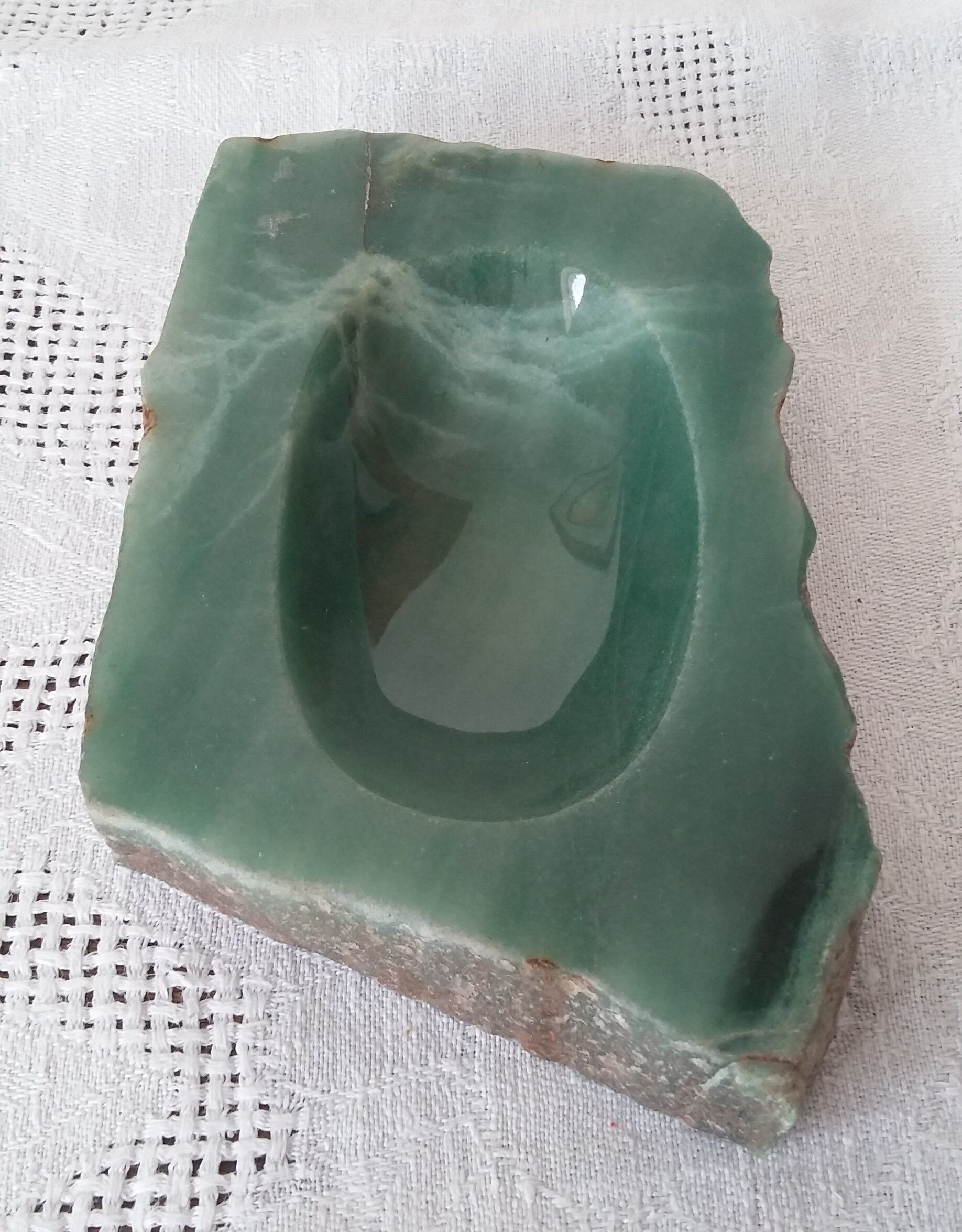 Green marble onyx ashtray