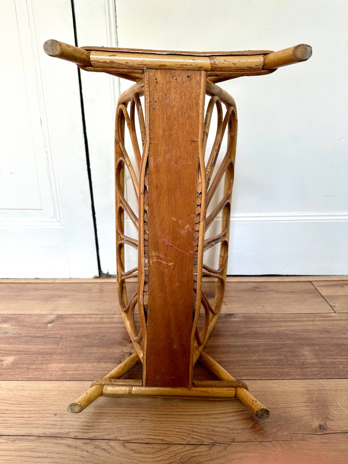 60s bamboo magazine rack